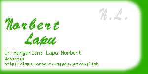 norbert lapu business card